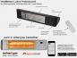 Preview: Infotafel HeizMeister LuXus Professionell 2000 Watt mit Amber Light